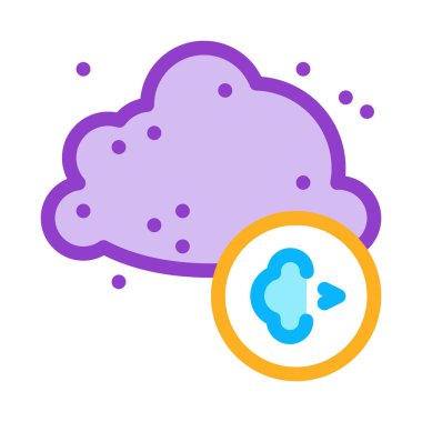 Toz rengi ikon vektör illüstrasyonuna alerji