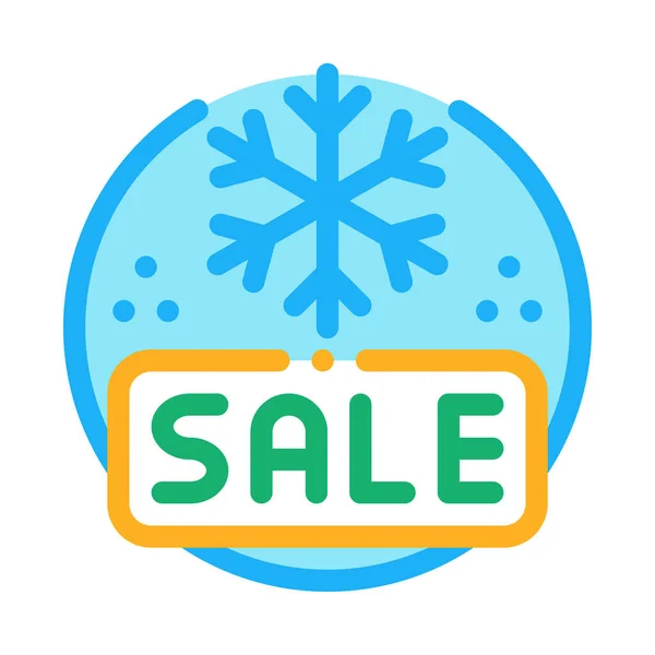 Inverno Natale vendita sconto colore icona vettoriale illustrazione — Vettoriale Stock