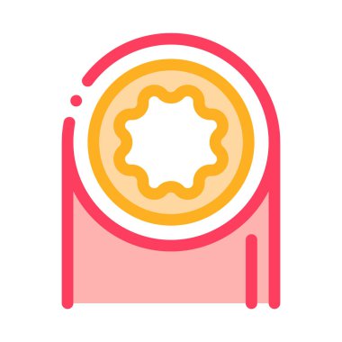 sağlıklı bronchus renk ikonu vektör illüstrasyonu