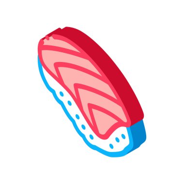 Suşi rulosu Asya geleneksel yemek ikonu vektör çizimi çizimi