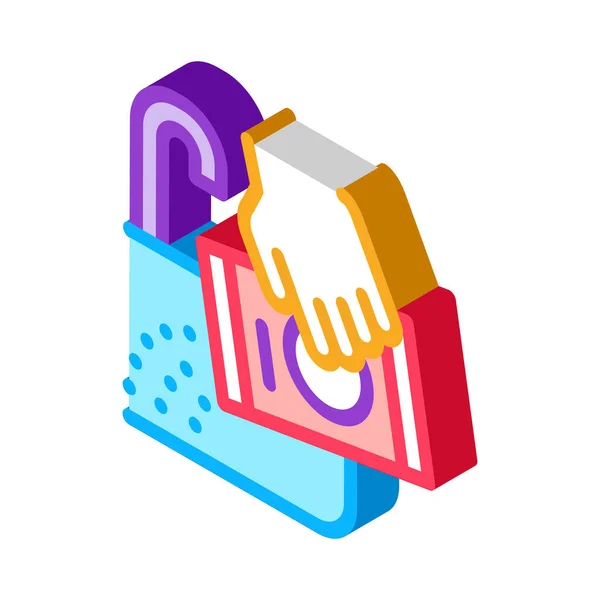 Canalisation sink draft agent isometric icon vector illustration — 스톡 벡터