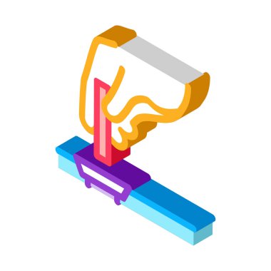 drenaj temizleme kimyasal madde izometrik ikon vektör çizimi