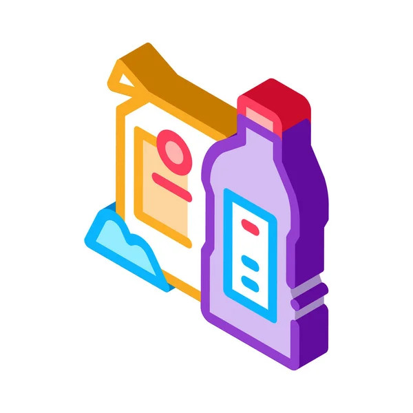 배수구 세척기 isometric icon vector illustration — 스톡 벡터