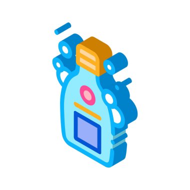 Şampuan şişesi ikonu vektör ana hatları resimleme