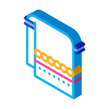 Kuru bebek izometrik ikon vektör çizimi için havlu