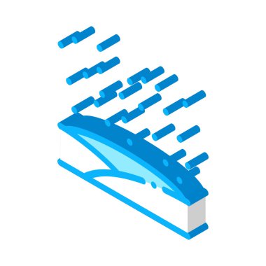 karlı alan izometrik ikon vektör resimleme rengi