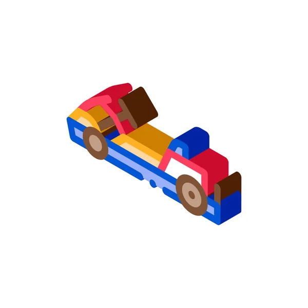 Kart sport transport isometric icon vector illustration — Stock Vector