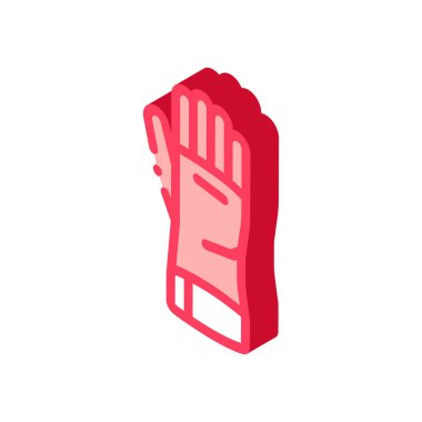 sürücü eldiveni izometrik ikon vektör çizim rengi