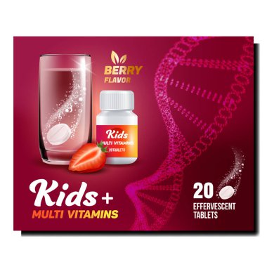 Çocuklar Çoklu Amfetamin Yaratıcı Tanıtım Posteri Vektörü