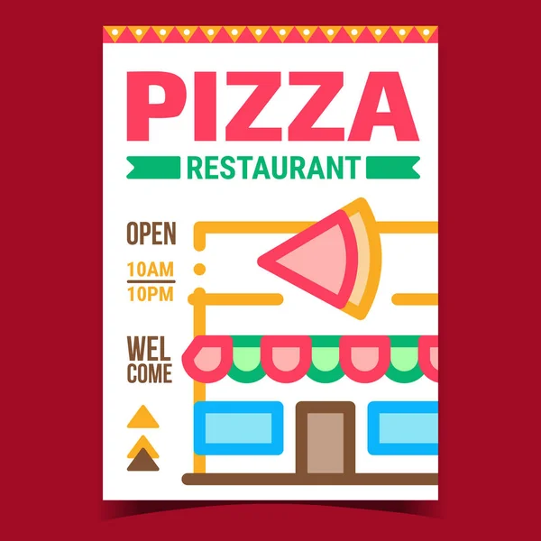 Pizza Restaurante Promoção criativa Banner Vector —  Vetores de Stock