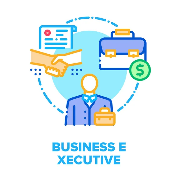 Business Executive Worker Vector Concept Couleur — Image vectorielle