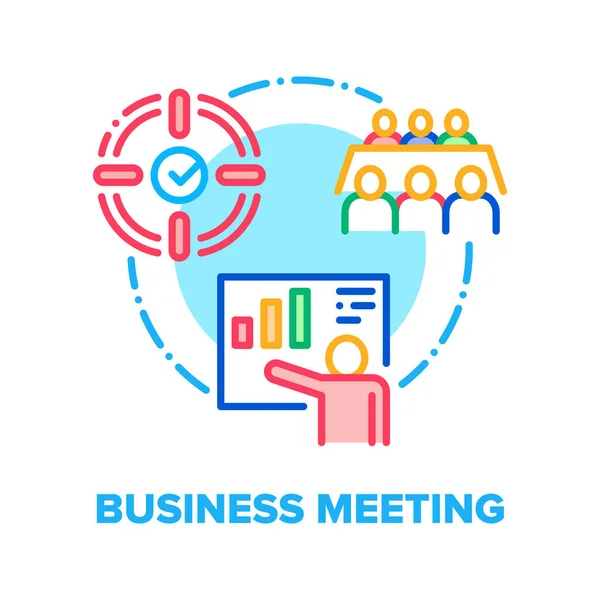 Business Meeting Concept vectoriel Illustration couleur — Image vectorielle