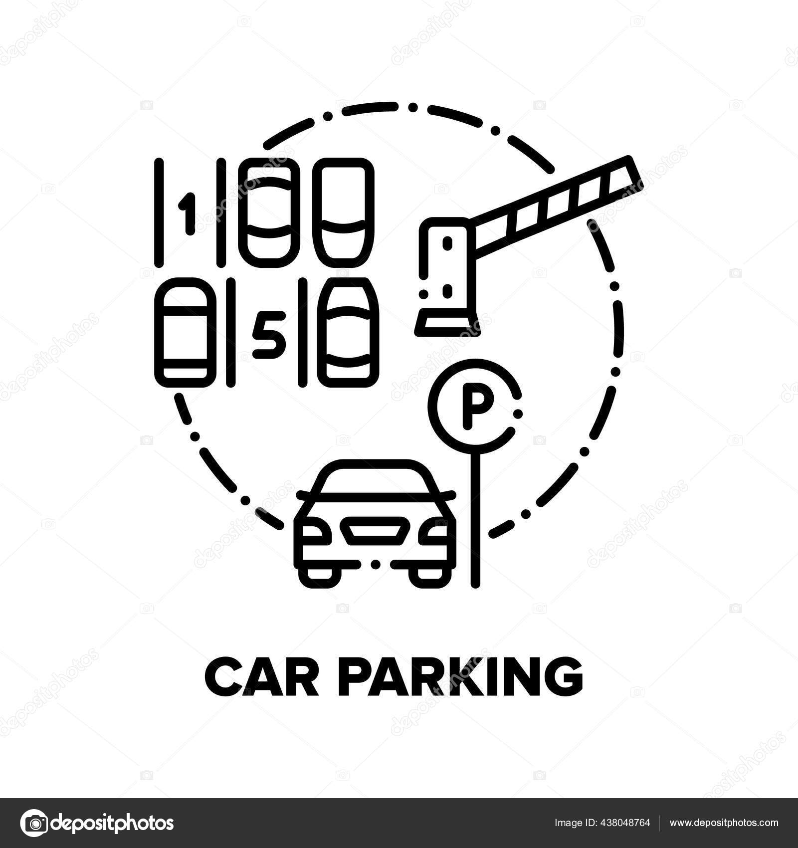 Ícone de estacionamento de carro em estilo simples ilustração em vetor  suporte automático em fundo branco isolado conceito de negócio roadsign