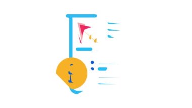 Uçurtma Uçan Hava Oyuncak Simgesi Canlandırması