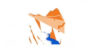 Dağ manzarası simgesi canlandırması