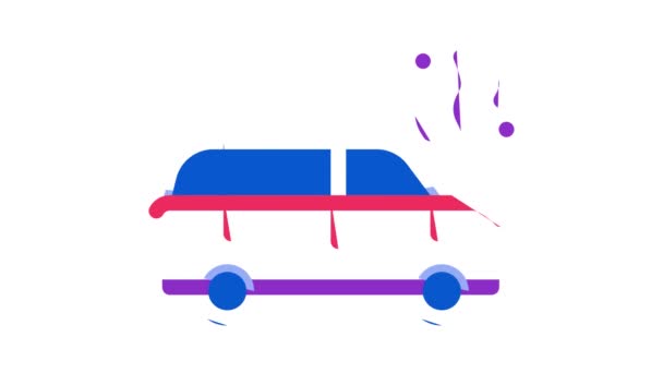Tow Truck Transport Icon Animation — Stock Video