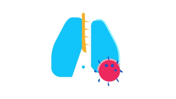 Grippe Symptome Medizinische Ikone Animation — Stockvideo