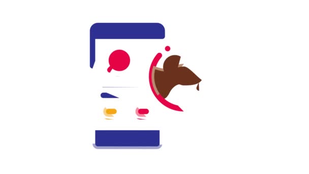 Animación del icono de Rat Protect — Vídeos de Stock
