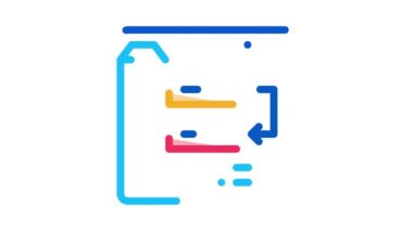 Web sitesi çalışma süreci adım adım simge canlandırması