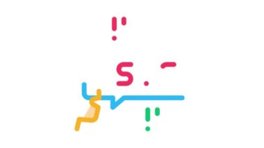 İnsan çığlık atan solar Simge Canlandırması