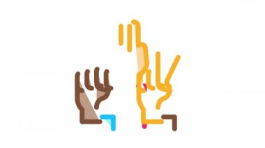 İnsan eli yarışı simge animasyonunu canlandırır