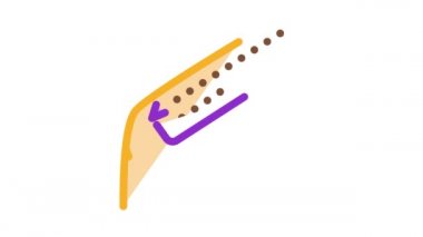 balmumu çizgili bacak tüy ikonu canlandırması