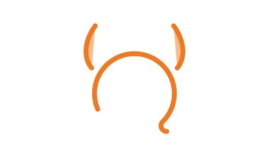 Cadılar bayramı boynuzları Simge canlandırma rengi