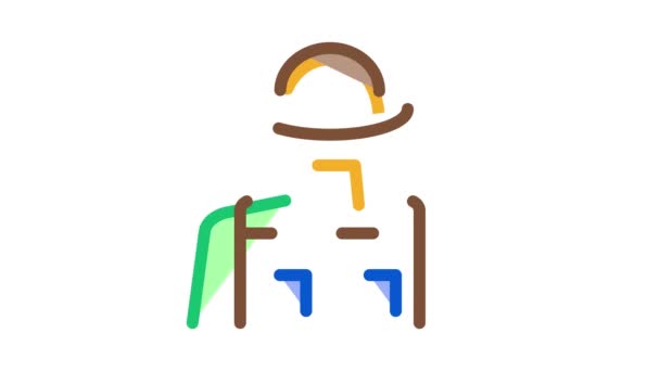 Jungle pioneer Icon Animation — Stock Footage Jungle pioneer Icon Animation Royalty Free Stock Video