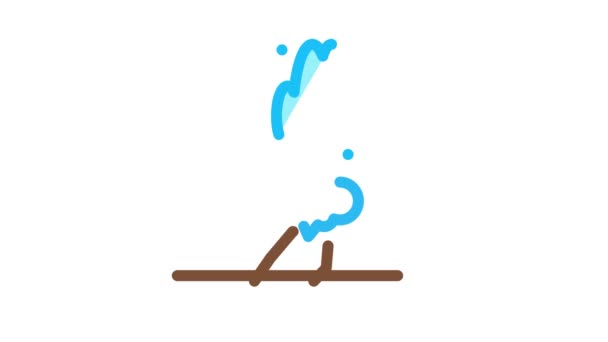 Ikona gejzera wody Animacja — Wideo stockowe