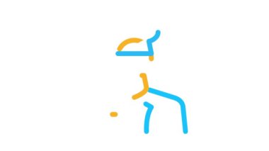 aşçı başı meslek simgesi canlandırması