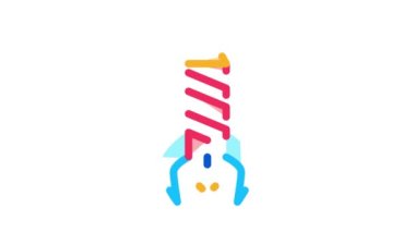 havai fişek roket simgesi canlandırması