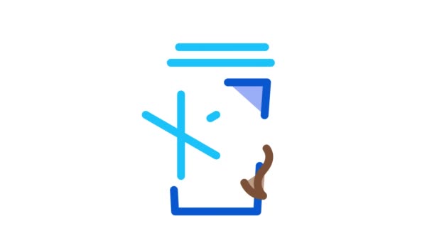 Kall kaffekopp ikon Animation — Stockvideo