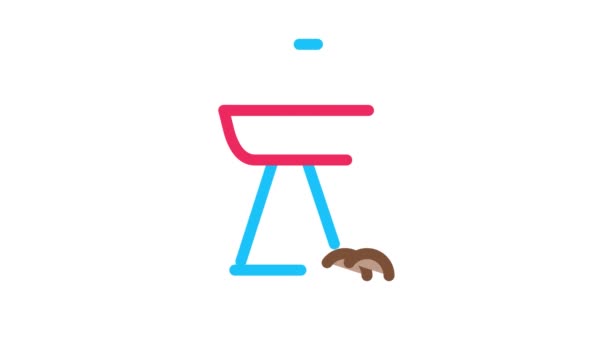 Narzędzie do gotowania bbq Icon Animation — Wideo stockowe