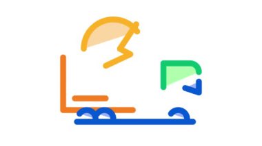 elektro kamyon kargo simgesi canlandırması