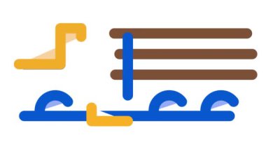 günlük dağıtım kamyonu simgesi canlandırması