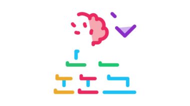 Beyin etiketi hiyerarşi şeması Simge Canlandırması