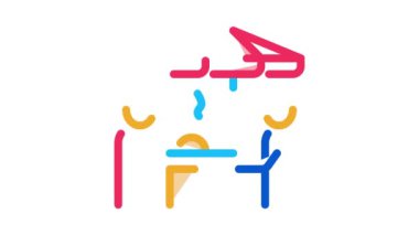 sokak yemekleri ikon animasyonu