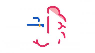 iş durumu ve beyin Simgesi Canlandırması