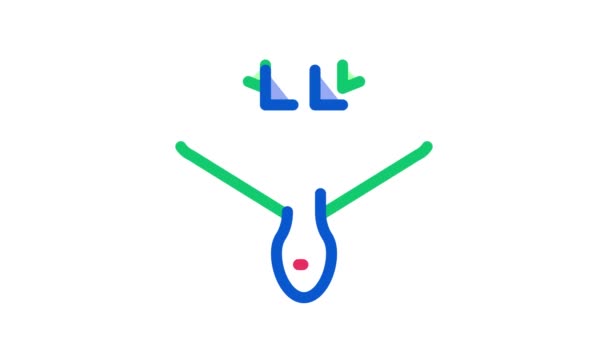 Avión drone Icon Animación — Vídeo de stock