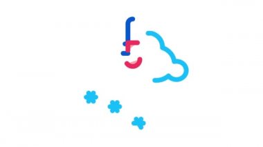 kış düşük sıcaklık ve kar simgesi canlandırması