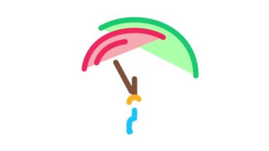 Çince açık fan simgesi canlandırması