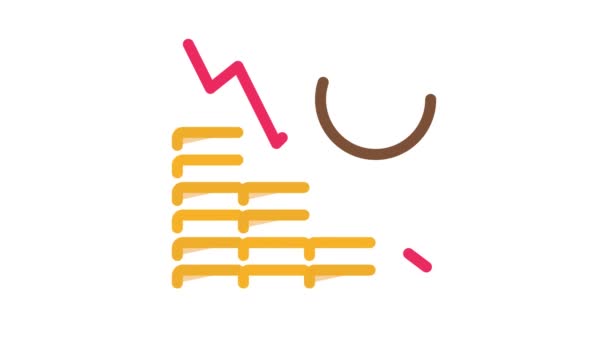 Monetary decline Icon Animation — Stock Video
