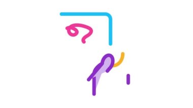 İnsanlardaki düşünce karmaşası Simge Canlandırması