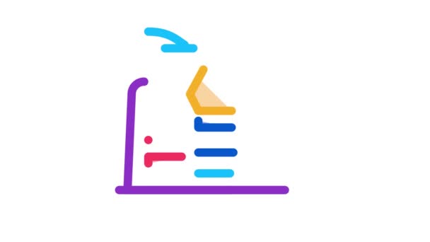 Computer maker movie settings Icon Animation — Stock Video