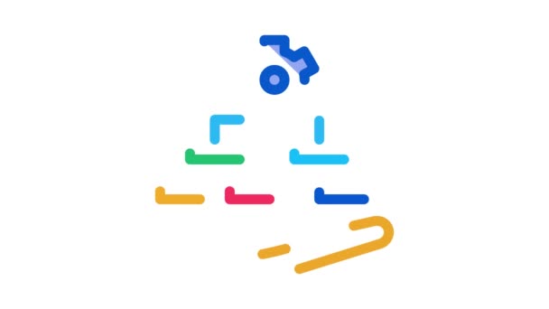 Algoritmo de configuración Icon Animación — Vídeo de stock