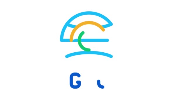 Globalna geografia Icon Animation — Wideo stockowe