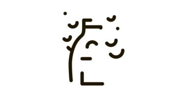 Şampuan şişesi simgesi ana hatları gösterimi