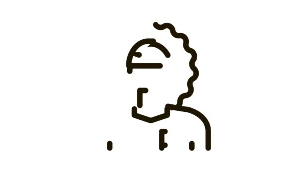 Polární muž ikona animace — Stock video