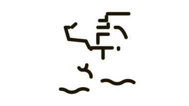 Helikopter kurtarma deniz Simgesi Canlandırması