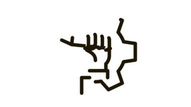 El ele tutuşan kalem simgesi canlandırması